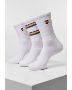 Zoknik // Mister tee Pride Icons Socks 3-Pack white