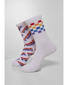 Zoknik // Urban classics Pride Racing Socks 2-Pack multicolor