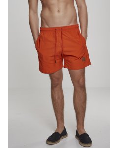 Férfi fürdőruha // Urban classics Block Swim Shorts rust orange