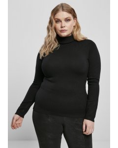 Női garbó hosszú ujjú // Urban classics Ladies Basic Turtleneck Sweater black