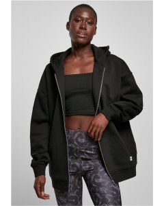 Női pulóver cipzár // Urban Classics / Ladies Oversized Zip Hoody black