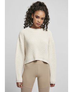 Női pulóver  // Urban classics Ladies Wide Oversize Sweater whitesand