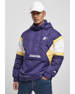 Férfi dzseki // Starter Color Block Half Zip Retro Jacket purple/wht/buff yellow