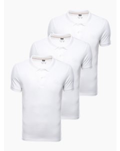 Men's t-shirt polo - white 3-pack Z28 V9