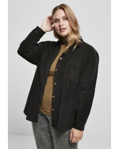 Női ing // Urban classics Ladies Corduroy Oversized Shirt black
