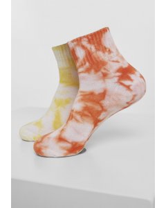 Zoknik // Urban classics Tie Dye Socks Short 2-Pack orange/yellow
