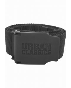 Férfi öv // Urban classics Woven Belt Rubbered Touch UC black