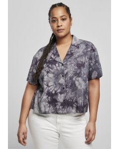 Női ing // Urban classics Ladies Viscose Tie Dye Resort Shirt dark