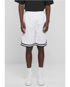 Urban Classics / Stripes Mesh Shorts white/black/white
