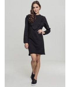 Női ruha // Urban classics Ladies Terry Volant Dress black