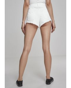 Urban Classics / Ladies Denim Hotpants white