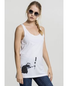 Női atléta  // Merchcode Ladies Banksy Painter Rat Tanktop white