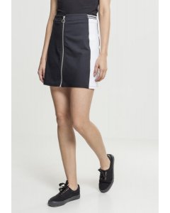 Női szoknya // Urban classics Ladies Zip College Skirt blk/wht