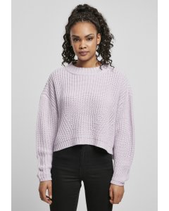Női pulóver  // Urban classics Ladies Wide Oversize Sweater softlilac