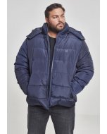 Férfi téli dzseki // Urban Classics Hooded Puffer Jacket navy