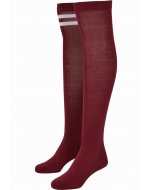 Zoknik // Urban classics Ladies College Socks 2-Pack burgundy