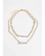 Nyaklánc // Urban Classics Diamond Zodiac Golden Necklace taurus