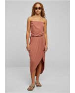 Urban Classics / Ladies Viscose Bandeau Dress terracotta