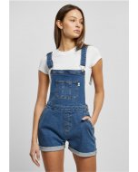 Rövidnadrág // Urban Classics / Ladies Organic Short Dungaree clearblue washed