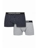 Ökölvívók // Urban classics  Men Boxer Shorts Double Pack small pineapple aop+grey