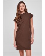 Női ruha // Urban Classics / Ladies Turtle Extended Shoulder Dress brown