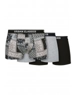 Ökölvívók // Urban classics Organic Boxer Shorts 3-Pack bandana grey+grey+black