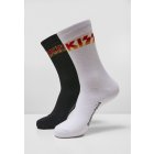 Zoknik // Mister tee Kiss Socks 2-Pack black/white