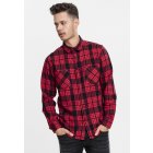 Férfi ing // Urban classics Checked Flanell Shirt 2 red/blk