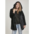 Női kabát // Urban Classics Ladies Hooded Teddy Coat black