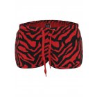 Rövidnadrág // Urban classics Ladies Zebra Hotpants red/blk
