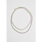 Nyaklánc // Urban Classics Pearl Layering Necklace silver