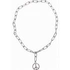 Urban Classics / Y Chain Peace Pendant Necklace silver
