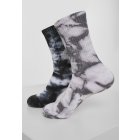 Zoknik // Urban classics High Socks Tie Dye 2-Pack black/grey