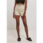 Rövidnadrág // Urban Classics Ladies Paperbag Shorts softseagrass
