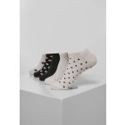 Zoknik // Urban classics No Show Socks Dots 5-Pack white/black