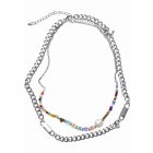 Nyaklánc // Urban Classics / Peace Bead Layering Necklace 2-Pack silver