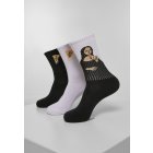 Zoknik // Mister tee Arti Pizza Sport Socks Pack multicolor black white