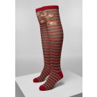 Zoknik // Urban classics Christmas Overknees Socks red/green
