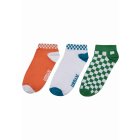 Urban Classics / Sneaker Socks Checks 3-Pack orange/green/teal