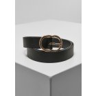 Női öv // Urban Classics Small Ring Buckle Belt  black/gold