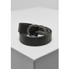 Női öv // Urban Classics Small Ring Buckle Belt  black/silver