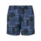 Férfi fürdőruha // Urban Classics Pattern Swim Shorts navy bandana aop