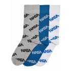 Zoknik // Mister Tee / NASA Allover Socks Kids 3-Pack brightblue/grey/white