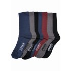 Zoknik // Urban Classics / Logo Sport Socks 7-Pack black/charcoal/cherry/darkblu