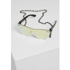 Napszemüveg // Urban classics Chain Sunglasses black gold mirror