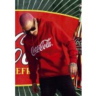 Férfi pulóver // Merchcode Coca Cola Classic Hoody red