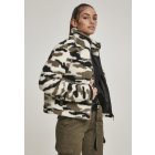 Női dzseki // Urban Classics Ladies Camo Sherpa Jacket wood camo