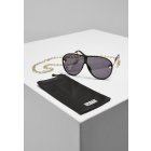 Napszemüveg // Urban classics  Sunglasses Naxos With Chain black/gold