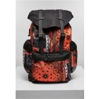 Hátizsák // Urban Classics Bandana Patchwork Print Backpack black/orange