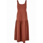 Urban Classics / Ladies 7/8 Length Valance Summer Dress terracotta